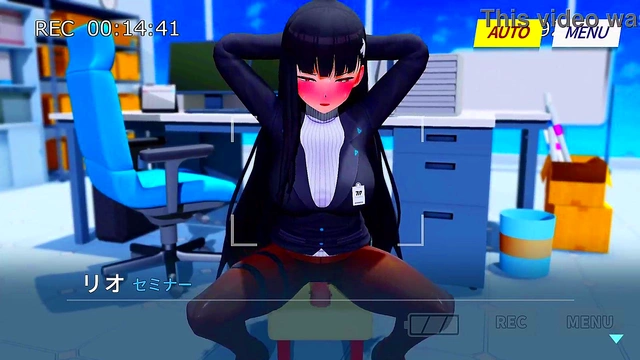 Sizzling Anime Rio Gets Nailed Hard by Giant Dildo for Wet Orgasms