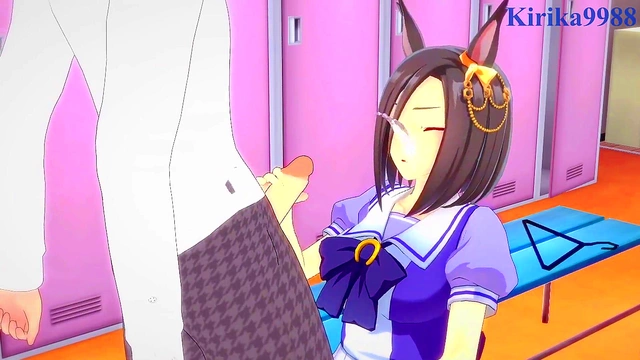 Uma Musume Anime Girl Gets Big Boobs Fucked Hard for CreamPie Finish