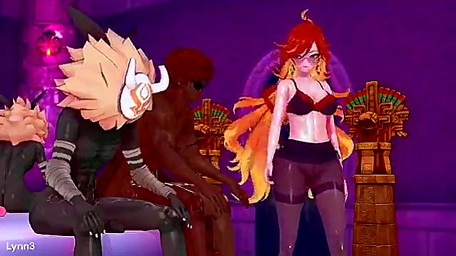 Redhead Anime Babe Engages in Steamy Mavuika Ritual Sex Act