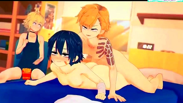 Futanari Lesbian Anime Sex Blonde Futa Gets Hardly Fucked for Steamy Oral Creampie Orgasm