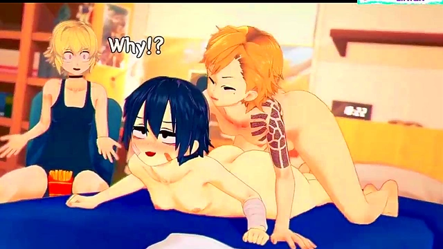 Futanari Lesbian Anime Sex Blonde Futa Gets Hardly Fucked for Steamy Oral Creampie Orgasm