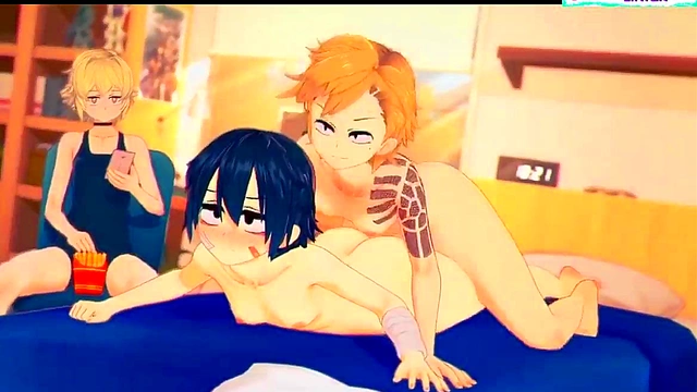 Futanari Lesbian Anime Sex Blonde Futa Gets Hardly Fucked for Steamy Oral Creampie Orgasm