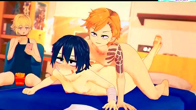 Futanari Lesbian Anime Sex Blonde Futa Gets Hardly Fucked for Steamy Oral Creampie Orgasm