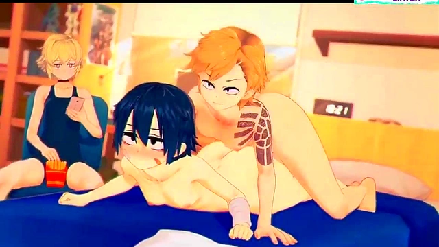 Futanari Lesbian Anime Sex Blonde Futa Gets Hardly Fucked for Steamy Oral Creampie Orgasm