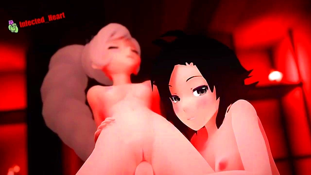 Big-Breasted Anime Girls Evelyn & Elda Get Wild in Sukebe Forest Fantasies