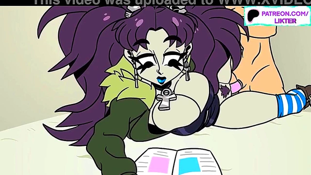 Wonder Woman Sucks Him Deep for Titjob Blowjob Orgasm