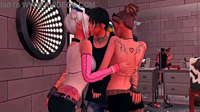 Groupies Seduce Musician for Hardcore Anime Group Sex Adventure & Creampie Orgy