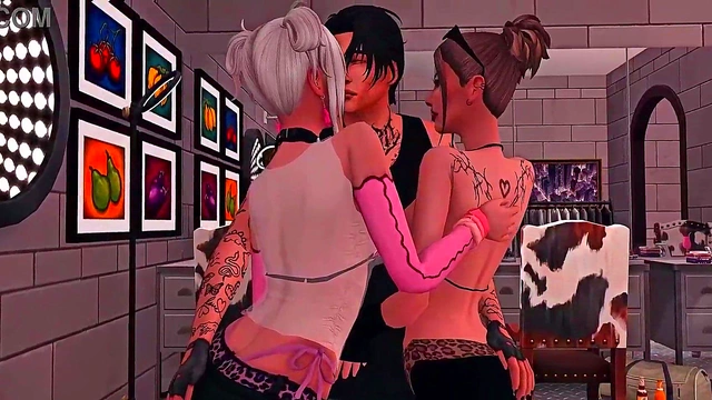 Groupies Seduce Musician for Hardcore Anime Group Sex Adventure & Creampie Orgy