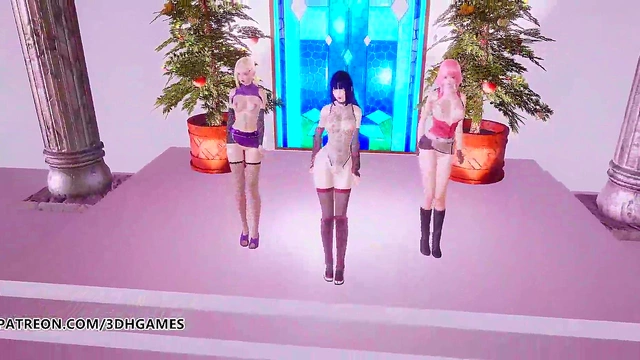 Passionate Taimanin Asagi Engages in Hardcore Anime Group Sex Adventure