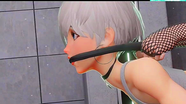 Horny Anime Babe With Big Boobs Sucks Dick And Gets Cumsplattered