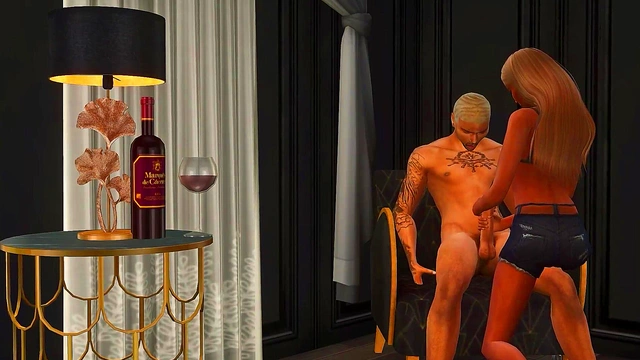 Big-Breasted Daraku Lady Gets Her Cravings Satisfied In Anime Style