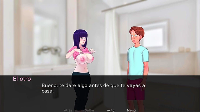 Sexy French Milf Twerks Seductively For Giant Cock In Busty Anime Game