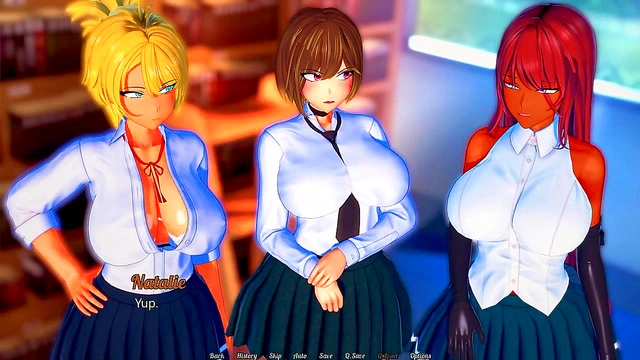 Anime Heroine Gets Horny In School & Sucks His Big Dick
