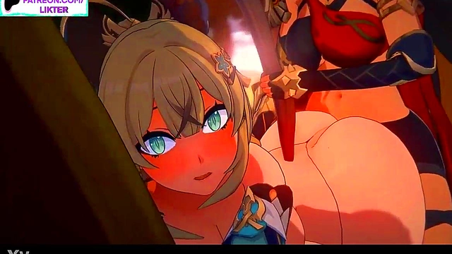 Blonde Hana Gets VR Anal From Big-Dick Futanari In Fortnite Style Anime