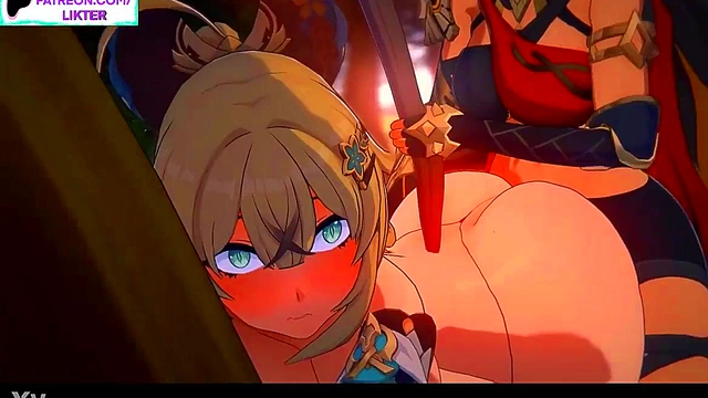 Blonde Hana Gets VR Anal From Big-Dick Futanari In Fortnite Style Anime