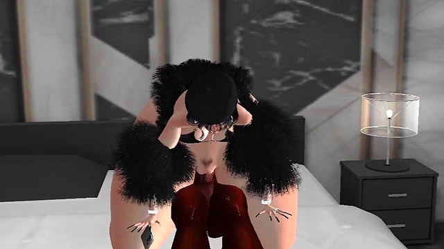 Furry Cartoon Sex With Big Ass & Tits Ends In Hard Fuck And creampie Orgasm