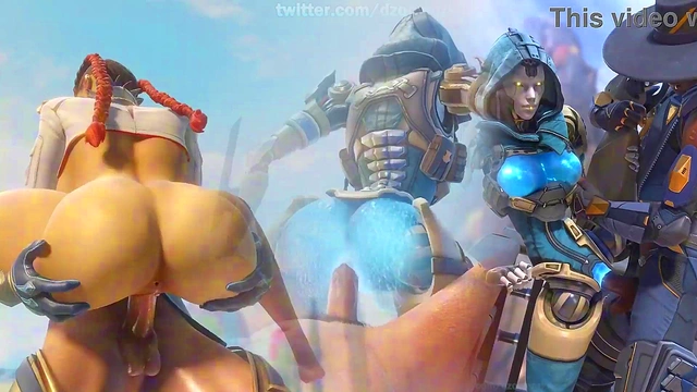 Horny Anime Babe Swallows BBC Cocks for Group Sex Orgy Feast