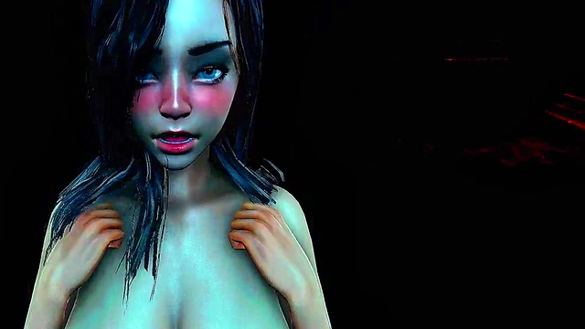 BW Goth Babe Loses Bet - Oral Sex + Pussy Fuck in 3D Anime Porn Adventure