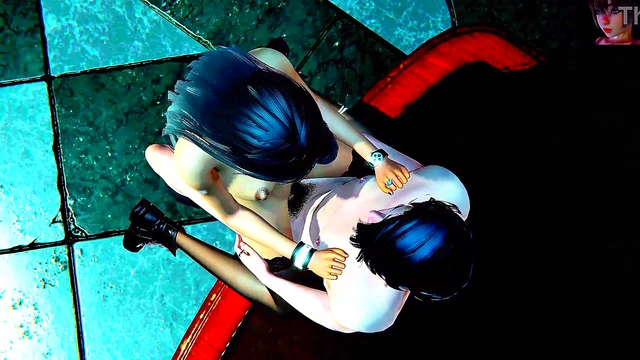 BW Goth Babe Loses Bet - Oral Sex + Pussy Fuck in 3D Anime Porn Adventure