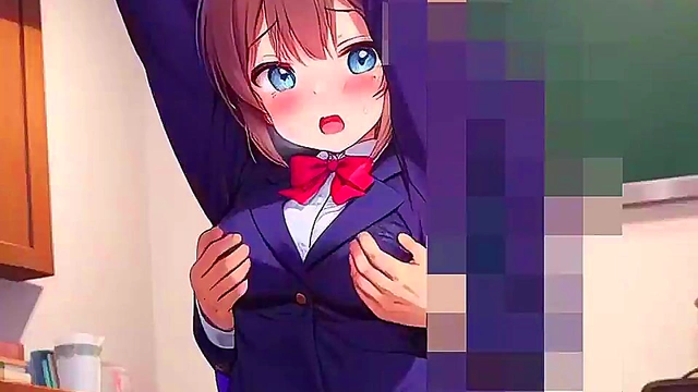 Succubus Schoolgirl Tempts Eroge Hero for Anime Orgy Fantasies