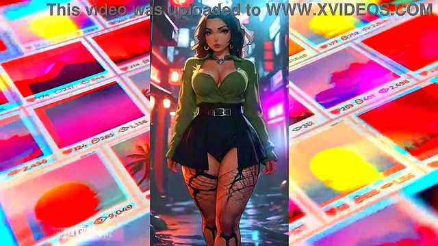 Gigantic Tits Teen Gets Plowed By Giant Cock In Anime Style Blowjob Orgy