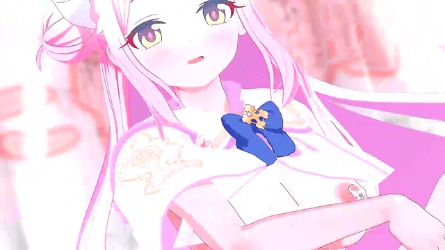 Soft-Green Haired Anime Teen Gets Fucked Hard By A Giant Dick In Missionary Style