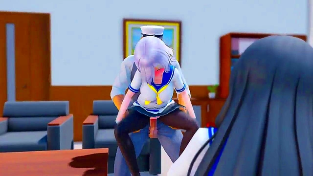 Futanari Babe Sucks & Fucks Big Dick, Spilling Hot Cream All Over Her Body