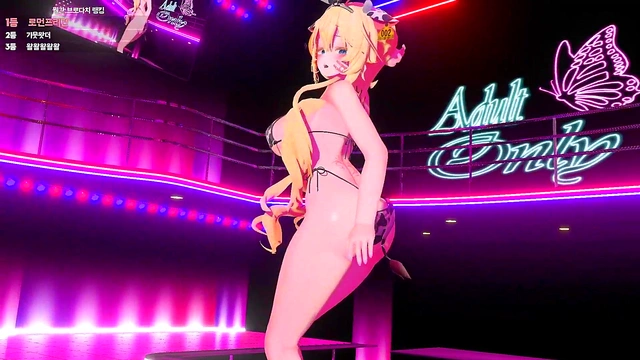 Holographic VR Dance Seduction by MMD VTuber for Anime Sex Fantasies