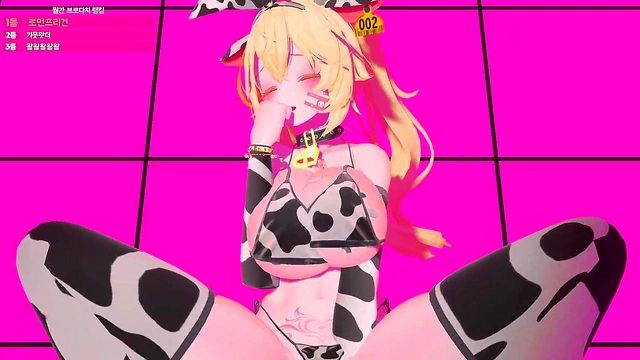 Holographic VR Dance Seduction by MMD VTuber for Anime Sex Fantasies