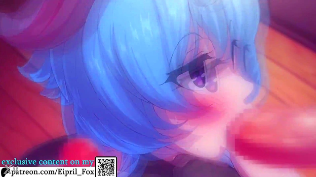 Mio Akiyama Big Dick Futanari Pussy Fucking & Creampie With Anime Hotness