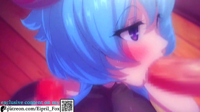 Mio Akiyama Big Dick Futanari Pussy Fucking & Creampie With Anime Hotness