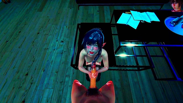 Seductive Anime Babe Engulfs Cock for Hot Cumshot Fantasies