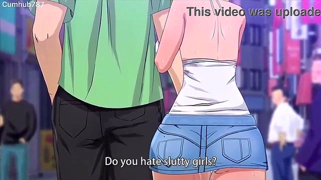 Dark Goth Babes Get Wild Threesome Railed By Big Cocks for Hardcore Anime Fun Night