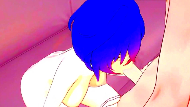 Yumeko Jabami's X-Ray Fantasy Animated Blowjob & Handjob Orgasm