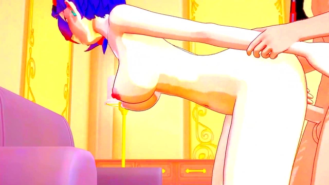 Yumeko Jabami's X-Ray Fantasy Animated Blowjob & Handjob Orgasm