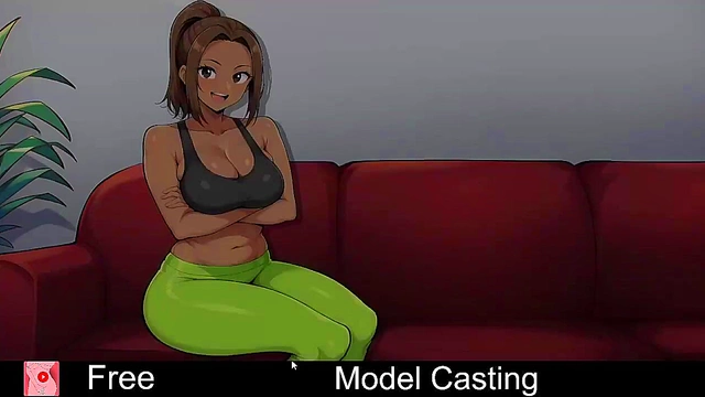 Sexy Brown-Haired Babe Dances Seductively for Cum in "Dancing Reaper" Game