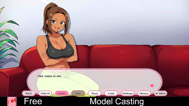 Sexy Brown-Haired Babe Dances Seductively for Cum in "Dancing Reaper" Game