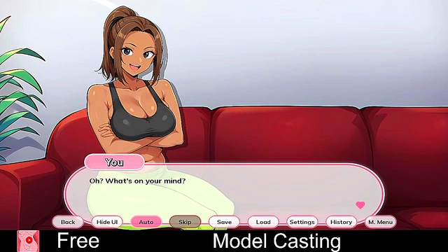 Sexy Brown-Haired Babe Dances Seductively for Cum in "Dancing Reaper" Game