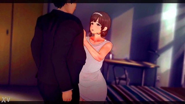 Caught By My GF's Sex Ed Teacher for His Huge Boner - Busty Anime Adventure!