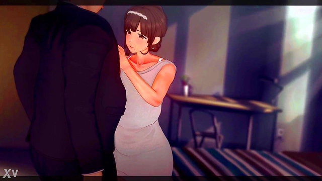 Caught By My GF's Sex Ed Teacher for His Huge Boner - Busty Anime Adventure!