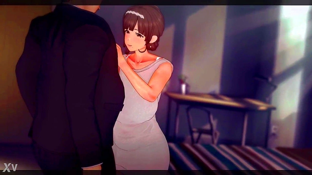 Caught By My GF's Sex Ed Teacher for His Huge Boner - Busty Anime Adventure!