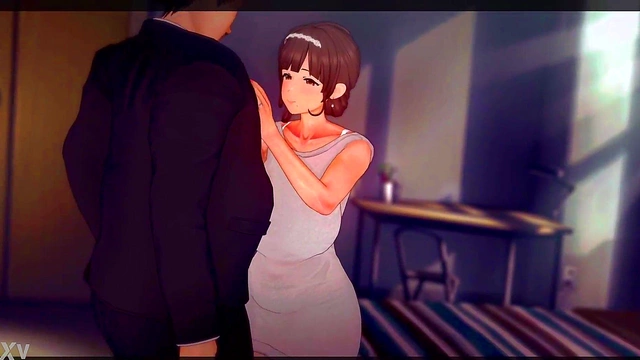 Caught By My GF's Sex Ed Teacher for His Huge Boner - Busty Anime Adventure!