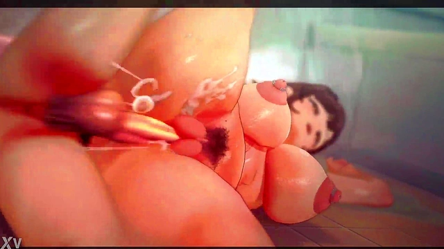 Blue-Haired Beach Babe Gets Hard Missionary Fuck in Hot Anime Koikatsu Action!