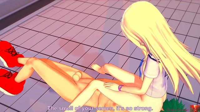 Blonde Cartoony Babe Gives Epic Blowjob & Titfuck Before Cum On Boobs Festivities