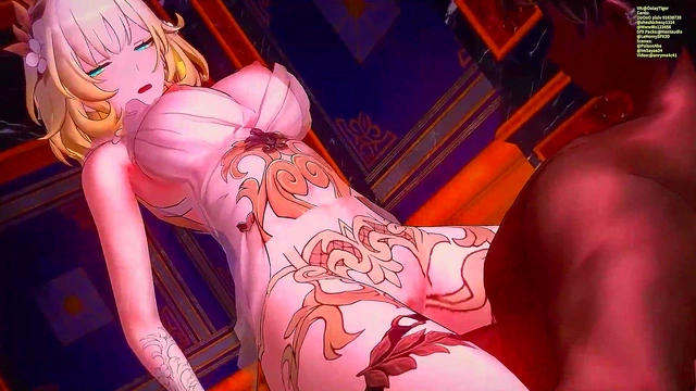 Sizzling Anime Babe Gets Her Boobs Worshiped for Explosive Cremes