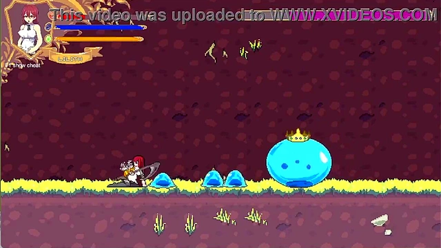 Adorable Anime Babe Shows Off Big Boobs While Squatting Seductively