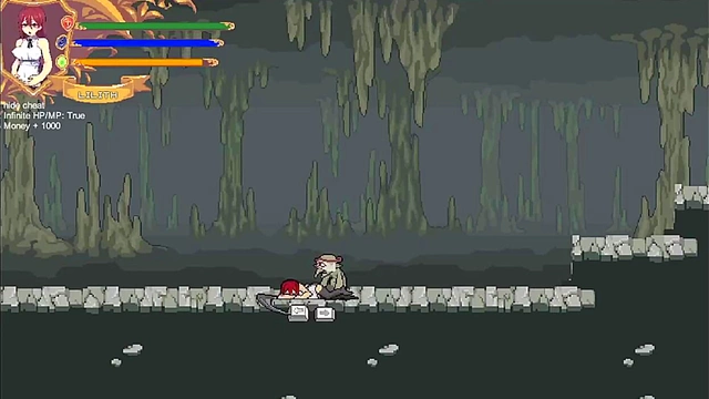 Adorable Anime Babe Shows Off Big Boobs While Squatting Seductively