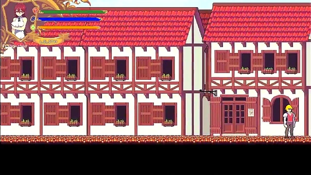 Adorable Anime Babe Shows Off Big Boobs While Squatting Seductively