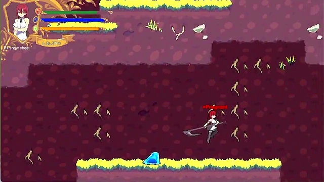 Adorable Anime Babe Shows Off Big Boobs While Squatting Seductively