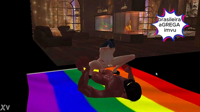 Blonde Anime Goddess Lusamine Cums Hard With Panties Off & Hot Oral Blowjob